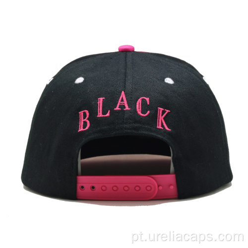 Chapéu snapback bordado de algodão